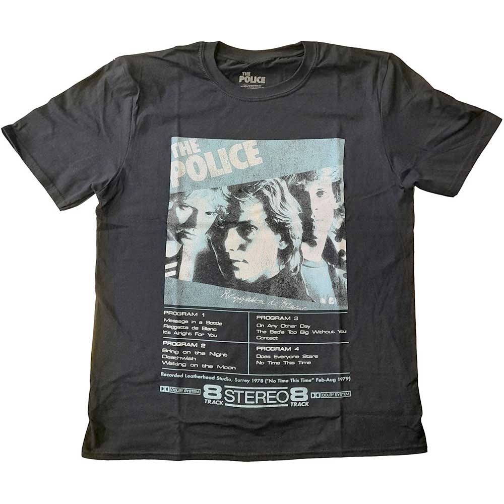 The Police - Reggatta 8 Track Tshirt Homme - Noir
